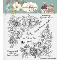 Colorado Craft Company - Clear Photopolymer Stamps - Floral Corners