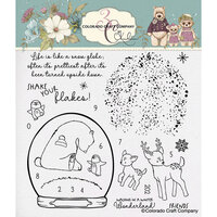 Colorado Craft Company - Christmas - Clear Photopolymer Stamps - Snow Globe Bear