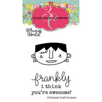 Colorado Craft Company - Whimsy World Collection - Clear Photopolymer Stamps - Frankly Mini