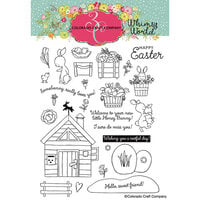 Colorado Craft Company - Whimsy World Collection - Clear Photopolymer Stamps - Bunny Life