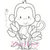 CC Designs - Cling Mounted Rubber Stamps - Tulip Monkey