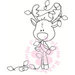 CC Designs - Cling Mounted Rubber Stamps - Reindeer Lights