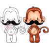 CC Designs - Cling Mounted Rubber Stamps - Mr Monkey