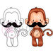 CC Designs - Cling Mounted Rubber Stamps - Mr Monkey