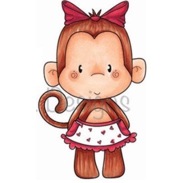 CC Designs - Cling Mounted Rubber Stamps - Mrs Monkey
