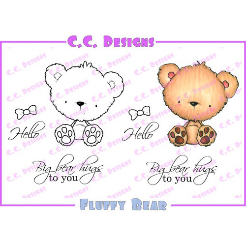 CC Designs - Cling Mounted Rubber Stamps - Fluffy Bear