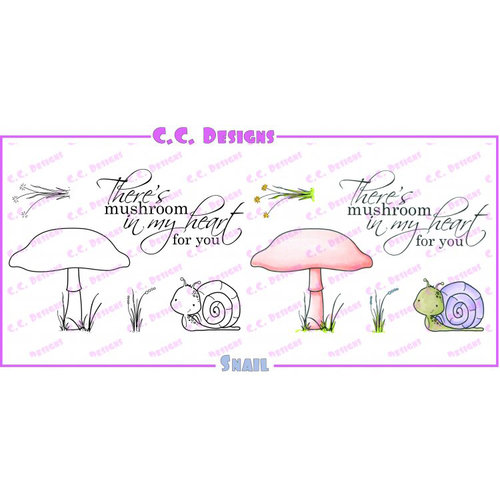 CC Designs - Cling Mounted Rubber Stamps - Snail