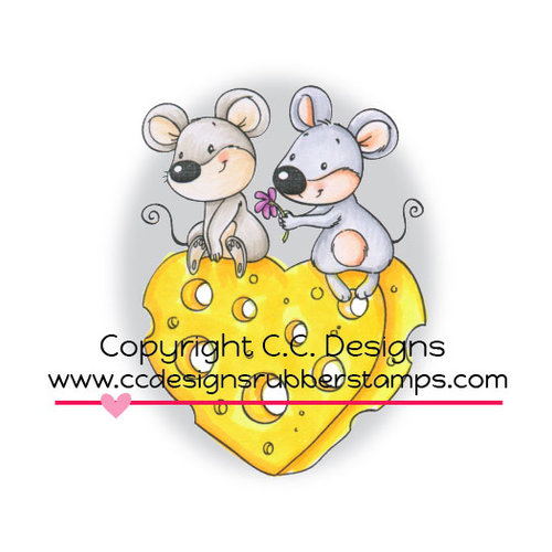 CC Designs - Cling Mounted Rubber Stamps - Mousey Love