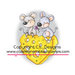 CC Designs - Cling Mounted Rubber Stamps - Mousey Love