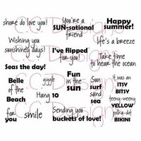 CC Designs - Cling Mounted Rubber Stamps - Beach Sentiments