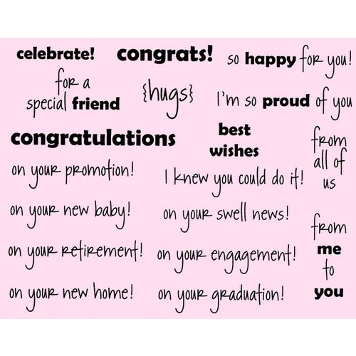 CC Designs - Cling Mounted Rubber Stamps - Congrats Sentiments
