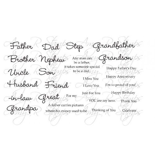 CC Designs - Cling Mounted Rubber Stamps - All Men Sentiments