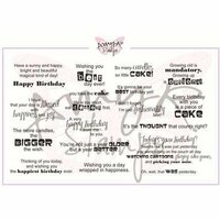 CC Designs - Cling Mounted Rubber Stamps - Best Birthday Wishes Sentiments