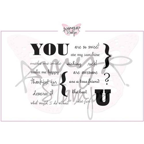 CC Designs - Cling Mounted Rubber Stamps - All About You Sentiments
