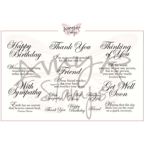 CC Designs - Cling Mounted Rubber Stamps - Elegant Greetings Sentiments