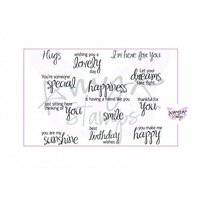 CC Designs - Cling Mounted Rubber Stamps - Be Happy Sentiments