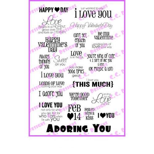 CC Designs - Cling Mounted Rubber Stamps - Adoring You Sentiments