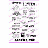 CC Designs - Cling Mounted Rubber Stamps - Adoring You Sentiments