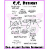 CC Designs - Cling Mounted Rubber Stamps - Egg-cellent Easter Sentiments