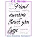 CC Designs - Cling Mounted Rubber Stamps - More Scripted Sentiments