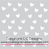 CC Designs - 6 x 6 Stencil - Heart Drop