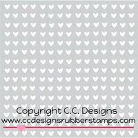 CC Designs - 6 x 6 Stencil - Mini Hearts