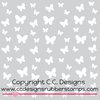 CC Designs - 6 x 6 Stencil - Butterflies