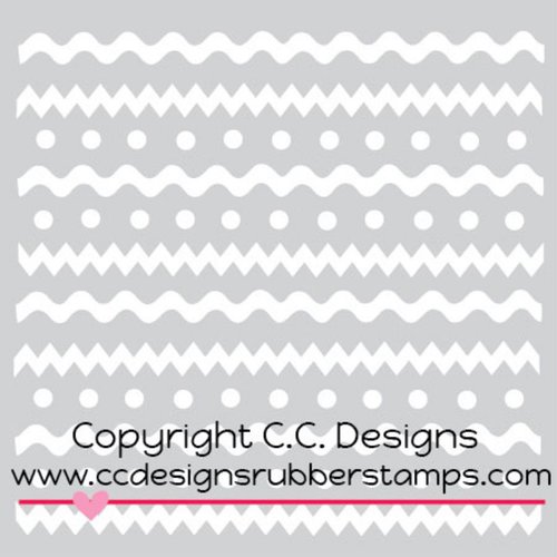 CC Designs - 6 x 6 Stencil - Spring Stripes
