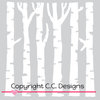 CC Designs - 6 x 6 Stencil - Birch Trees