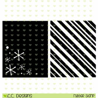 CC Designs - Christmas - Cling Mounted Rubber Stamps - Holiday Backgrounds