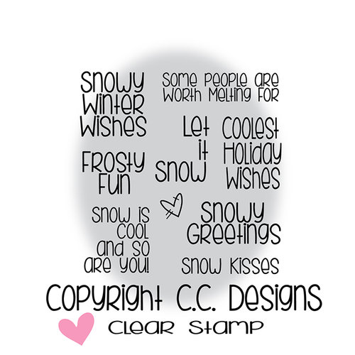 CC Designs - Clear Acrylic Stamps - Snowman Sentiments