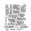 CC Designs - Clear Acrylic Stamps - Girly Sentiments