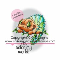 CC Designs - Doodle Dragon Collection - Cling Mounted Rubber Stamps - Color My World