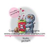 CC Designs - Doodle Dragon Collection - Cling Mounted Rubber Stamps - Voodoo Love
