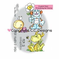 CC Designs - Doodle Dragon Collection - Clear Acrylic Stamps - Garden Antics