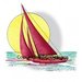CC Designs - DoveArt Studio Collection - Cling Mounted Rubber Stamps - Sailboat