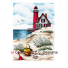 CC Designs - DoveArt Studio Collection - Cling Mounted Rubber Stamps - Beach Scene
