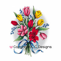 CC Designs - DoveArt Studio Collection - Cling Mounted Rubber Stamps - Bouquet