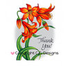 CC Designs - DoveArt Studio Collection - Cling Mounted Rubber Stamps - Flower Lily