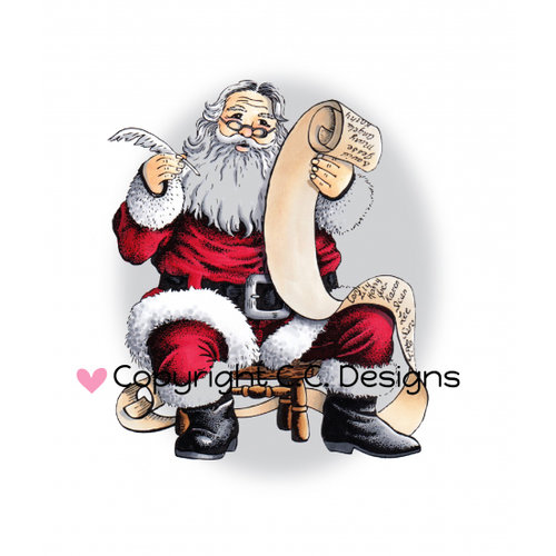 CC Designs - DoveArt Studio Collection - Christmas - Cling Mounted Rubber Stamps - Nice Or Naughty