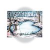 CC Designs - DoveArt Studio Collection - Cling Mounted Rubber Stamps - Winter Lake