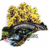 CC Designs - DoveArt Studio Collection - Cling Mounted Rubber Stamps - Bridge Over Water