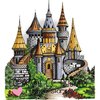 CC Designs - DoveArt Studio Collection - Cling Mounted Rubber Stamps - Castle