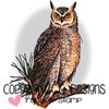 CC Designs - DoveArt Studio Collection - Cling Mounted Rubber Stamps - Great Horned Owl