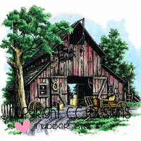 CC Designs - DoveArt Studio Collection - Cling Mounted Rubber Stamps - Horse Barn