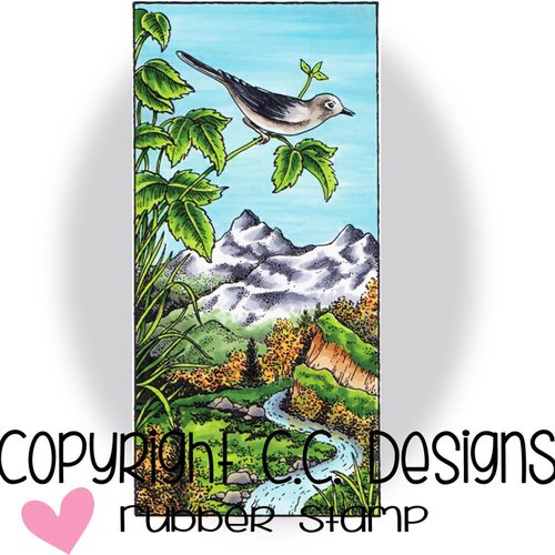 CC Designs - DoveArt Studio Collection - Cling Mounted Rubber Stamps - Mountain Song