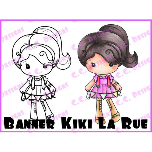 CC Designs - Cling Mounted Rubber Stamps - Banner Kiki La Rue