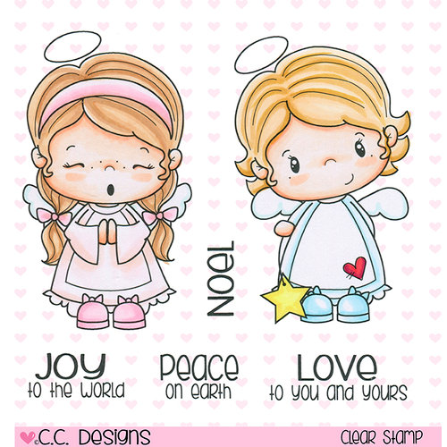 CC Designs - Little Pixie Collection - Christmas - Clear Acrylic Stamps - Angels