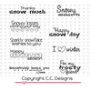 CC Designs - Cling Mounted Rubber Stamps - Logos Snowy Sentiments