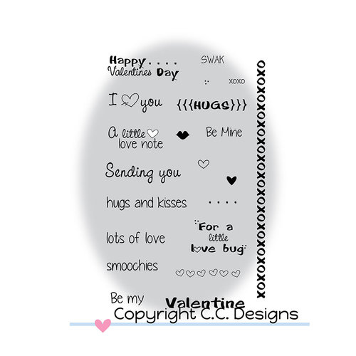 CC Designs - Clear Acrylic Stamps - Logos Smoochie Sentiments